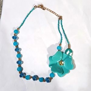 Vintage assymetrical floral bead necklace bundle for discount